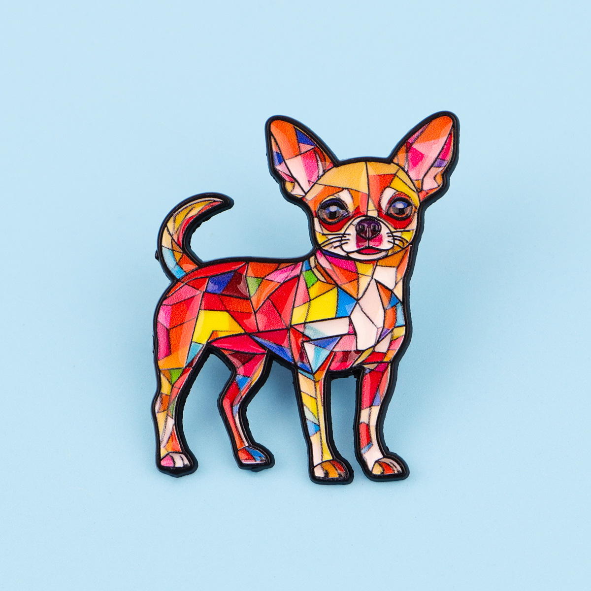 Cartoon Dog Enamel Pin Colorfu - Dog Toys 评论和价格