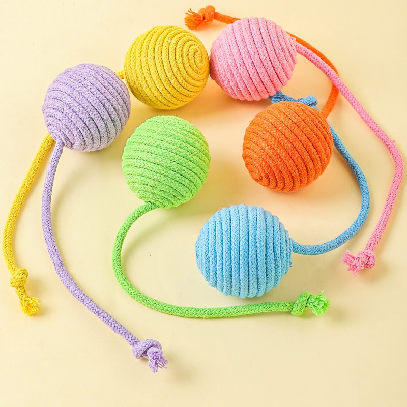 Cat Toy Cotton Ball Cat Toys I - Interactive Squeaky Plush Dog Toy 评论和价格