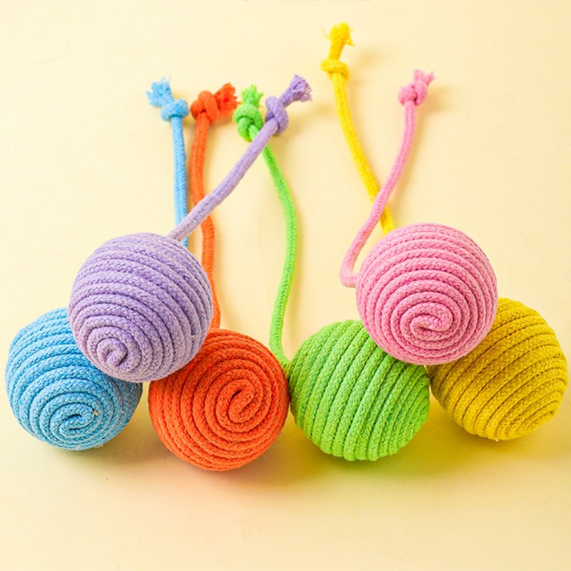 Cat Toy Cotton Ball Cat Toys I - Interactive Squeaky Plush Dog Toy 评论和价格