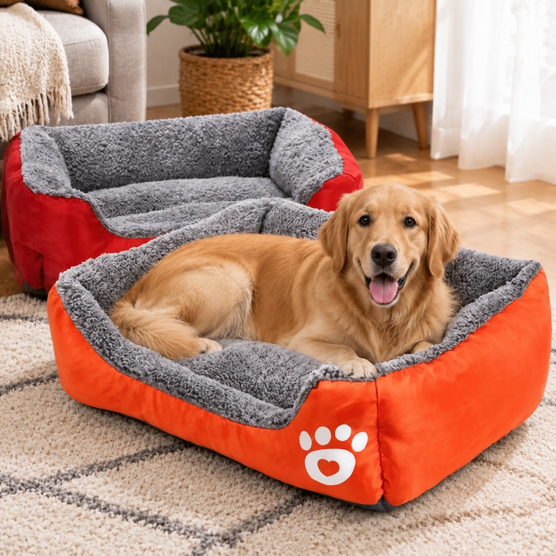 Soft Plush Cushion Bed for Sma - Interactive Squeaky Plush Dog Toy 评论和价格