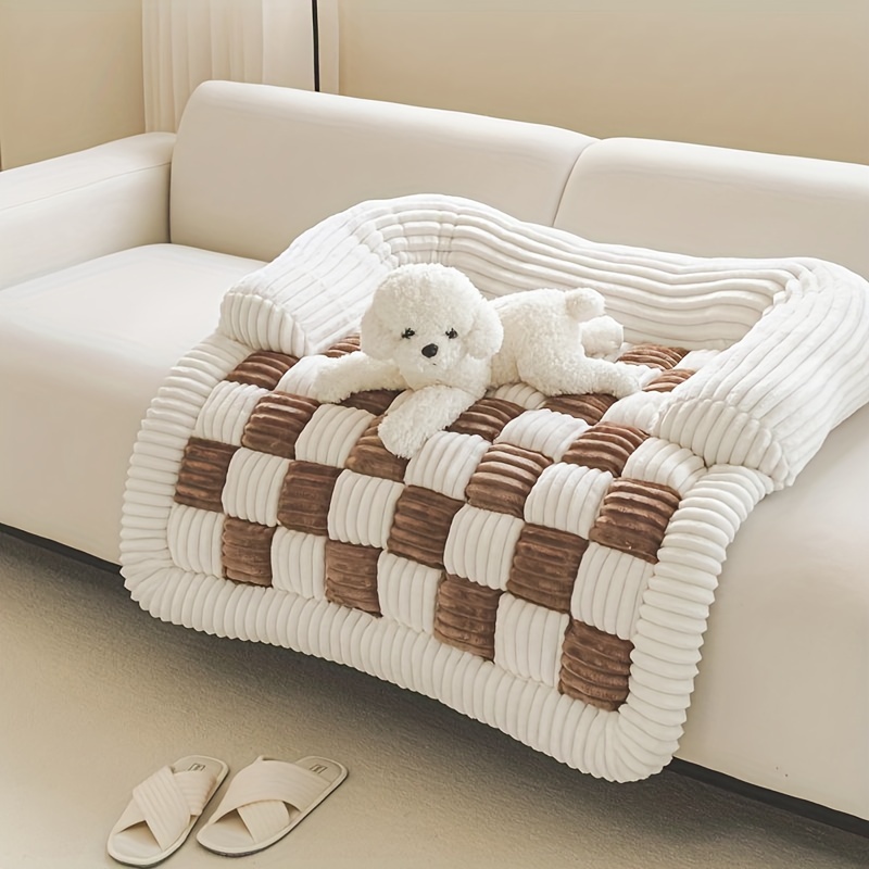Plaid Pet Bed Mat , Super Soft - Pet Beds 评论和价格
