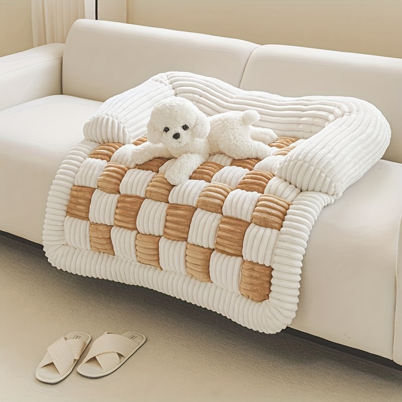 Plaid Pet Bed Mat , Super Soft - Pet Beds 评论和价格