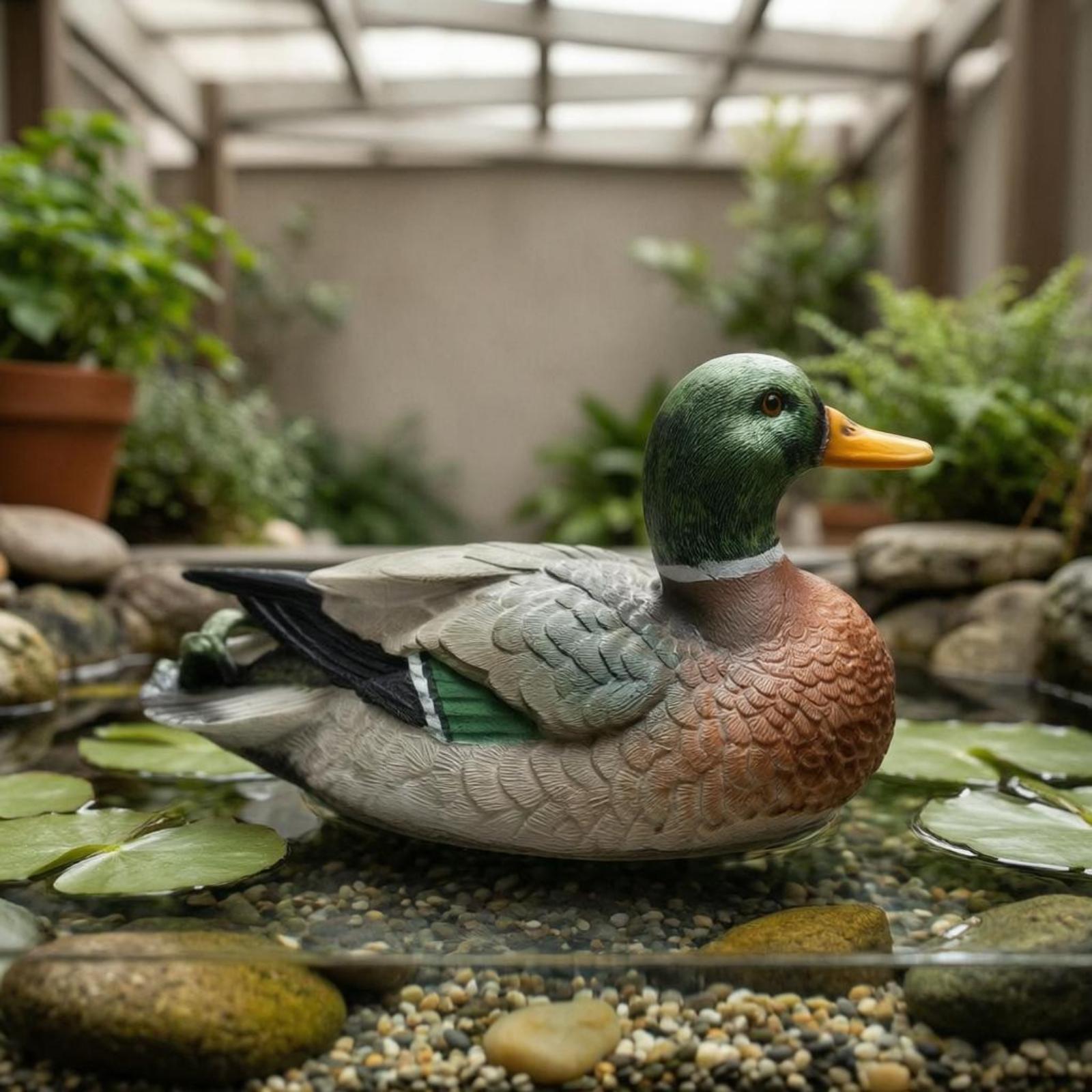 Resin Duck Figurine Outdoor Po - Aquarium 评论和价格