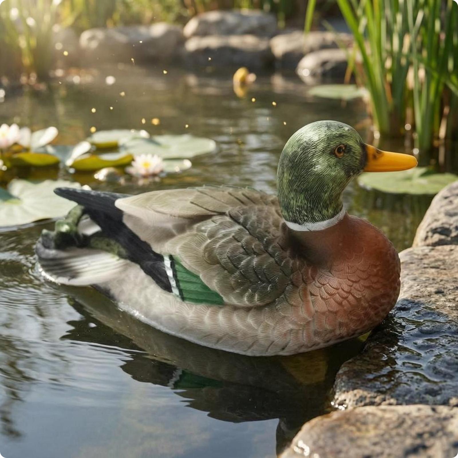 Resin Duck Figurine Outdoor Po - Aquarium 评论和价格